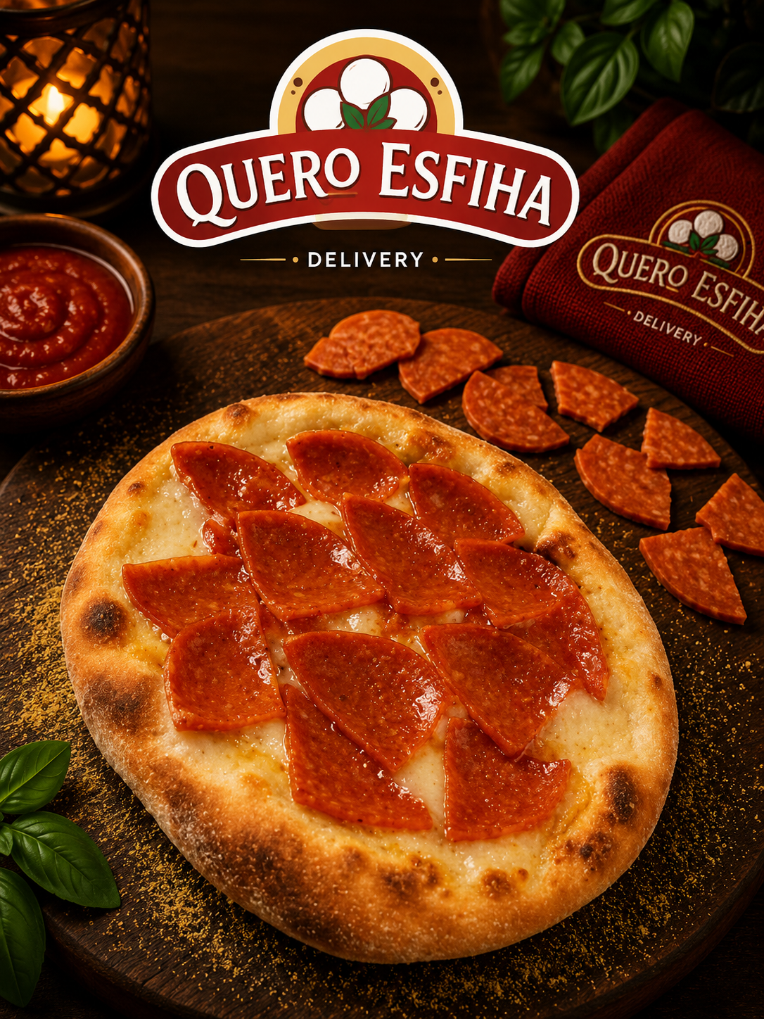Esfiha de Peperoni - Quero Esfiha