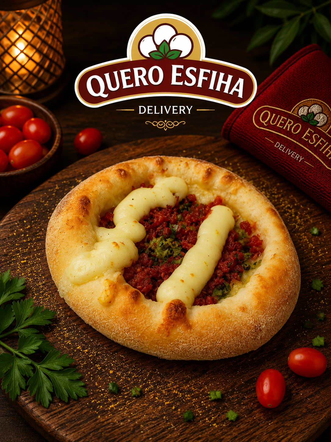 Esfiha de Brócolis com Bacon - Quero Esfiha