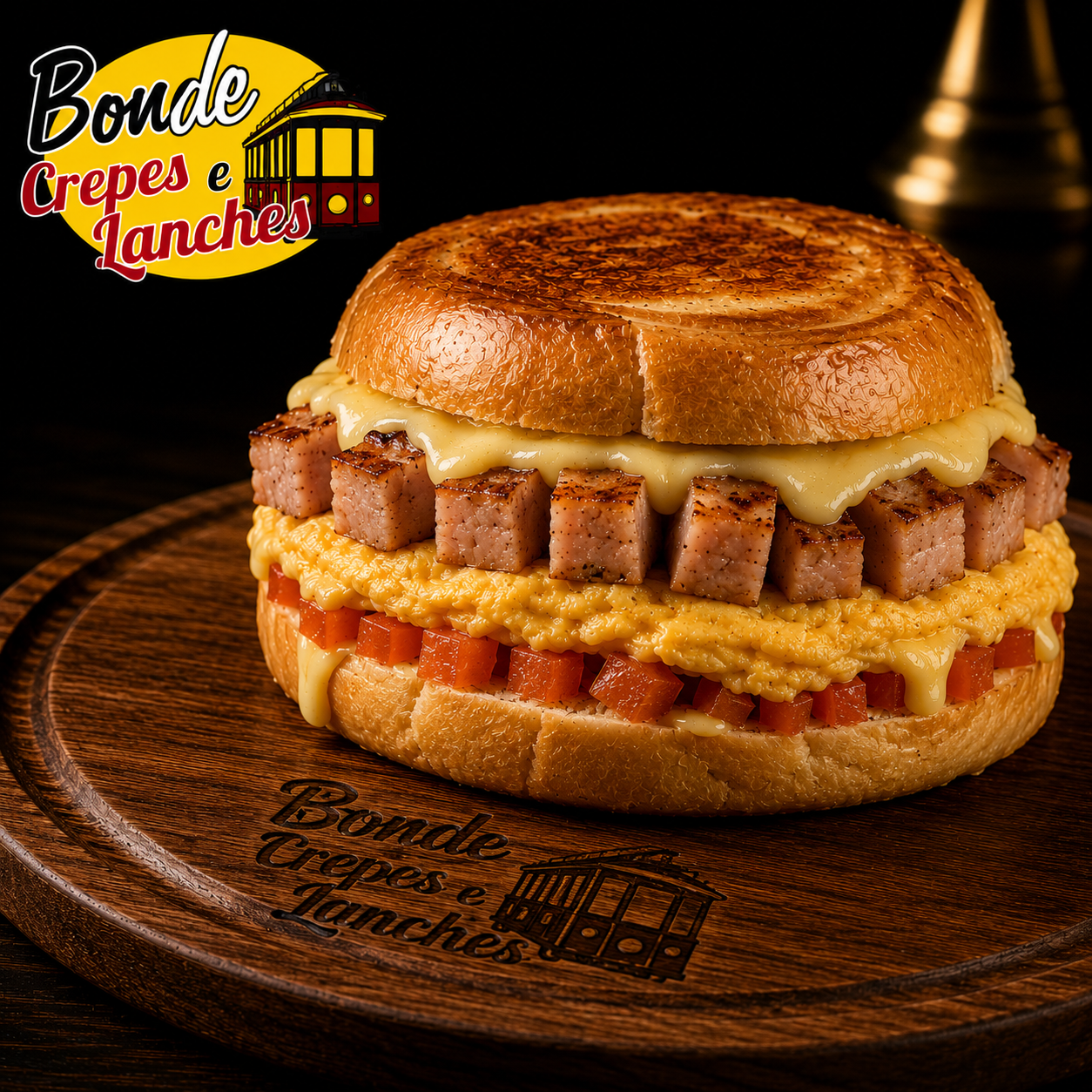 Bonde Lombo 4 queijos - Bonde Crepes Lanches Pizzas e Esfihas