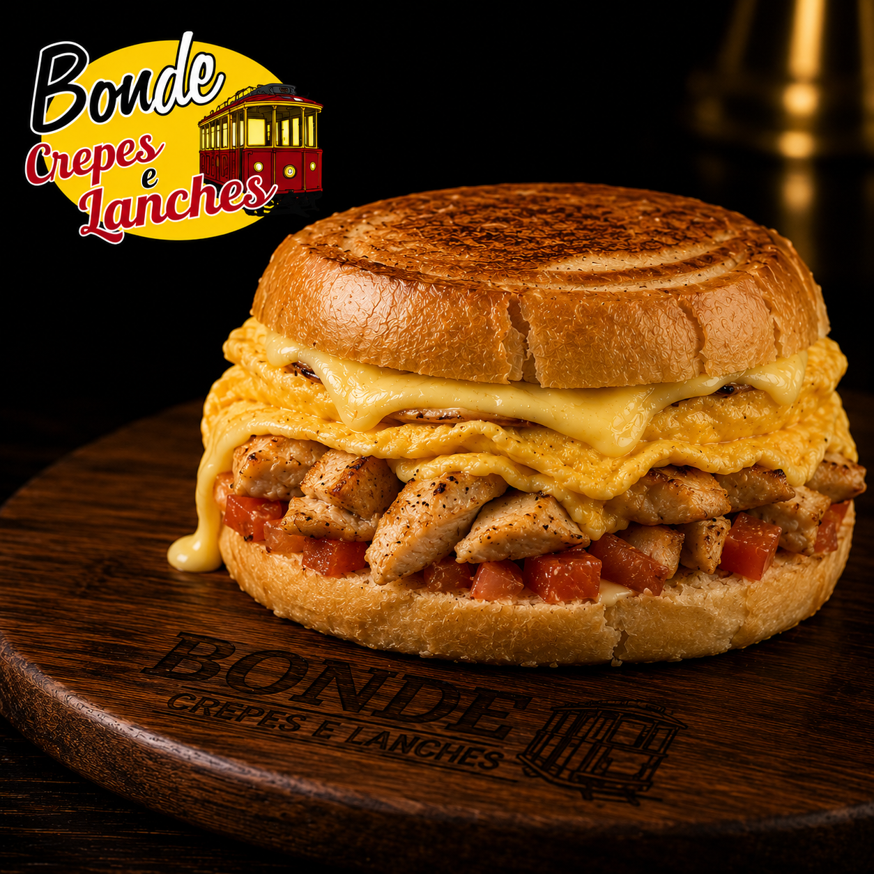 Bonde Frango 4 queijo - Bonde Crepes Lanches Pizzas e Esfihas