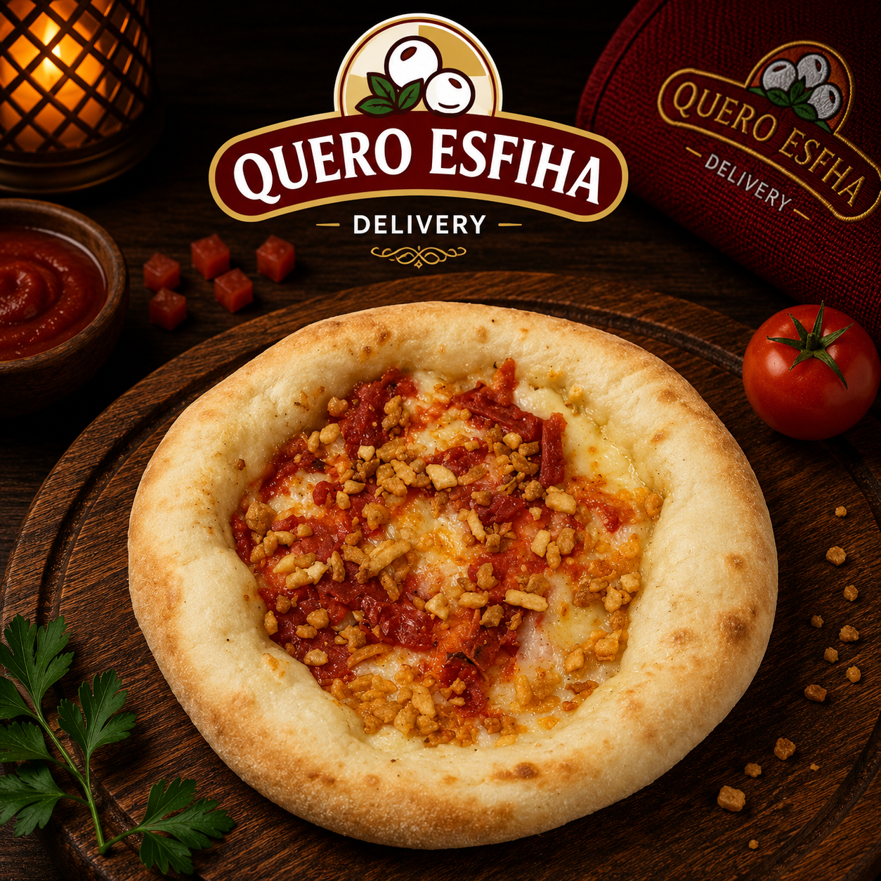 Esfiha de Tomate Seco - Quero Esfiha