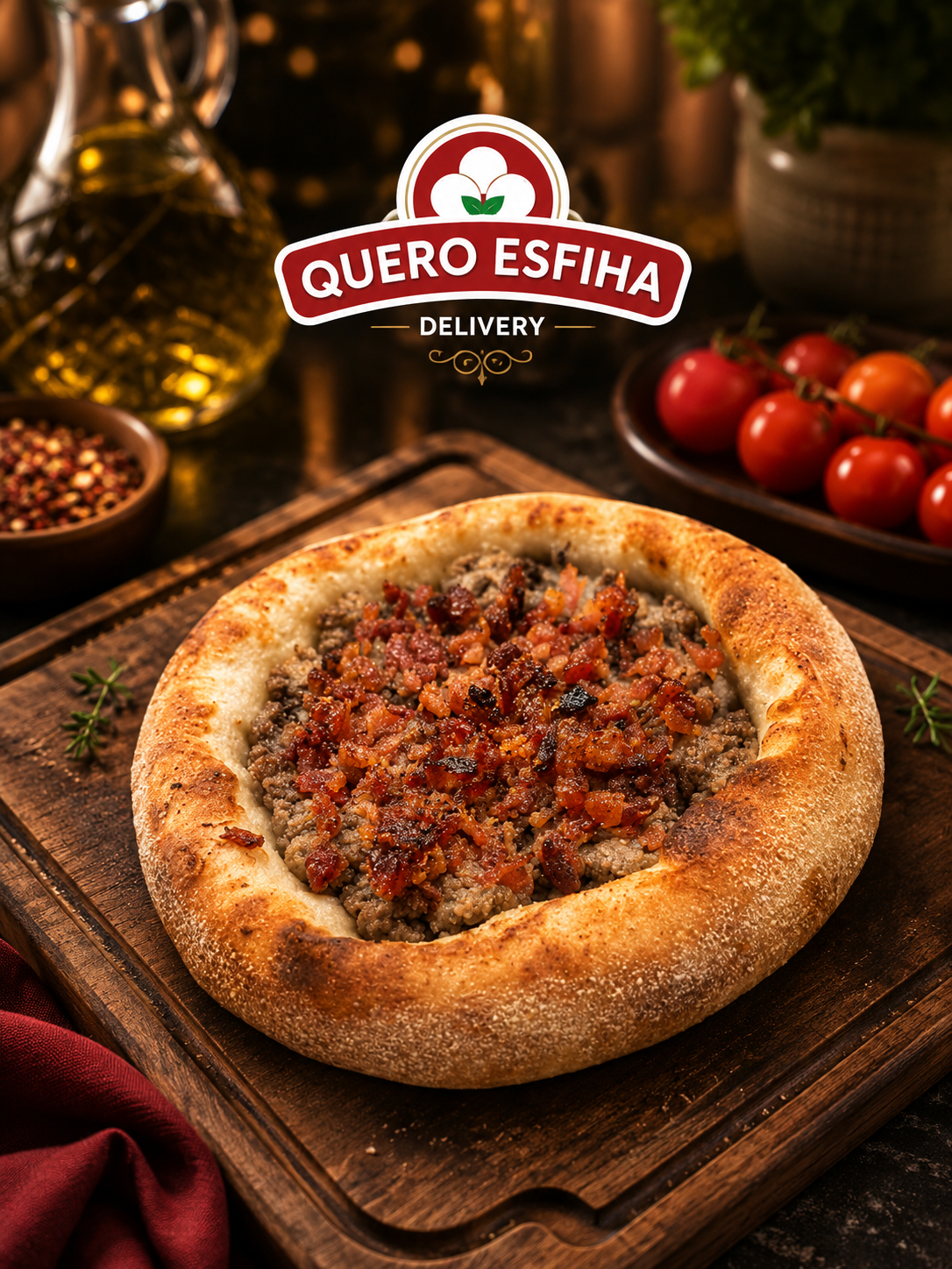 Esfiha de Carne com Bacon - Quero Esfiha