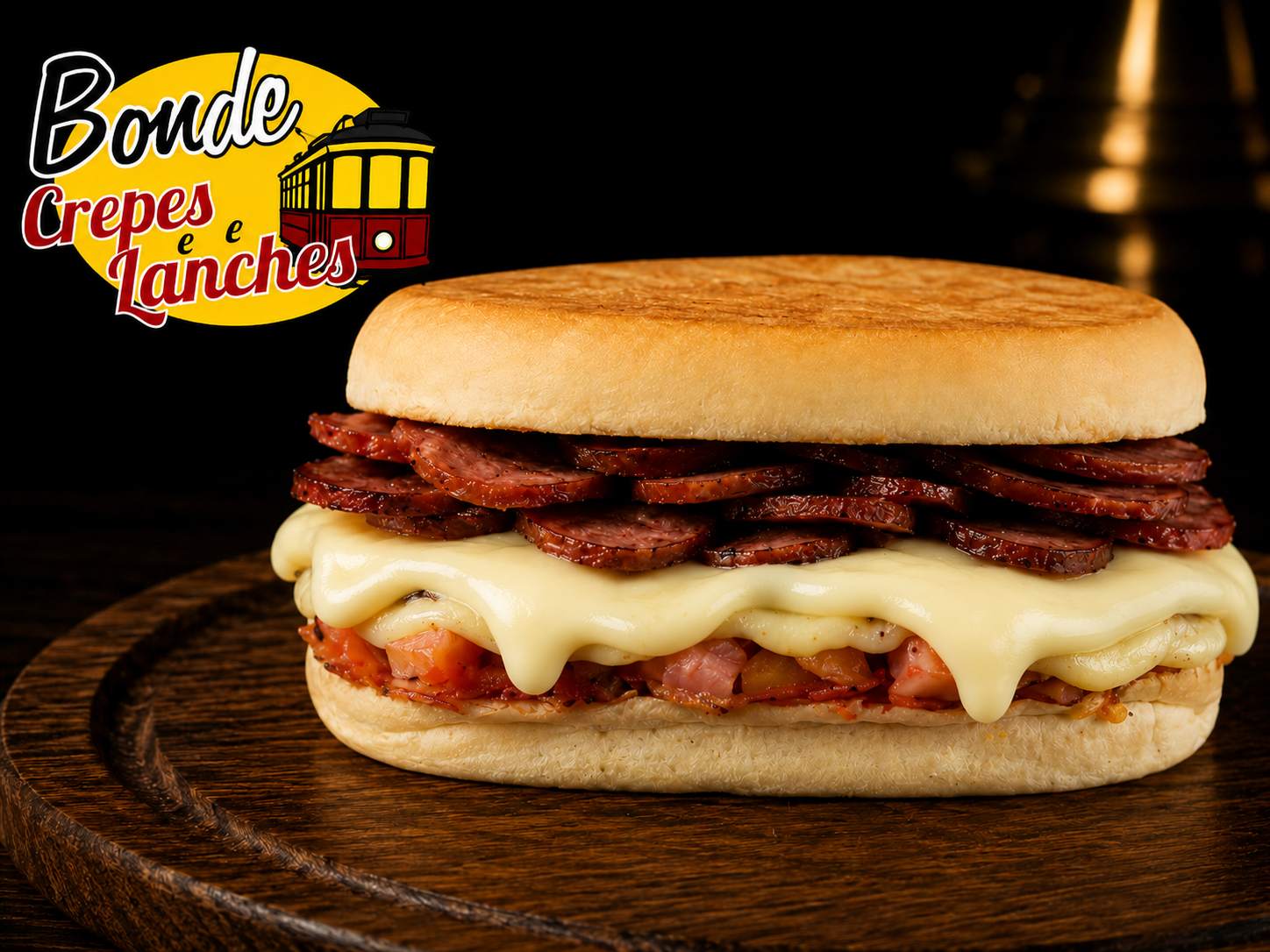 Bonde Calabresa Catupiry - Bonde Crepes Lanches Pizzas e Esfihas