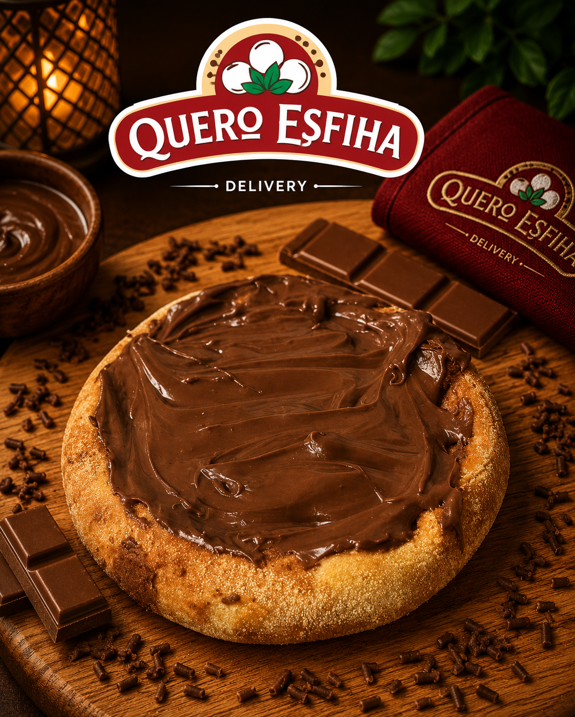 Esfiha de Chocolate - Quero Esfiha