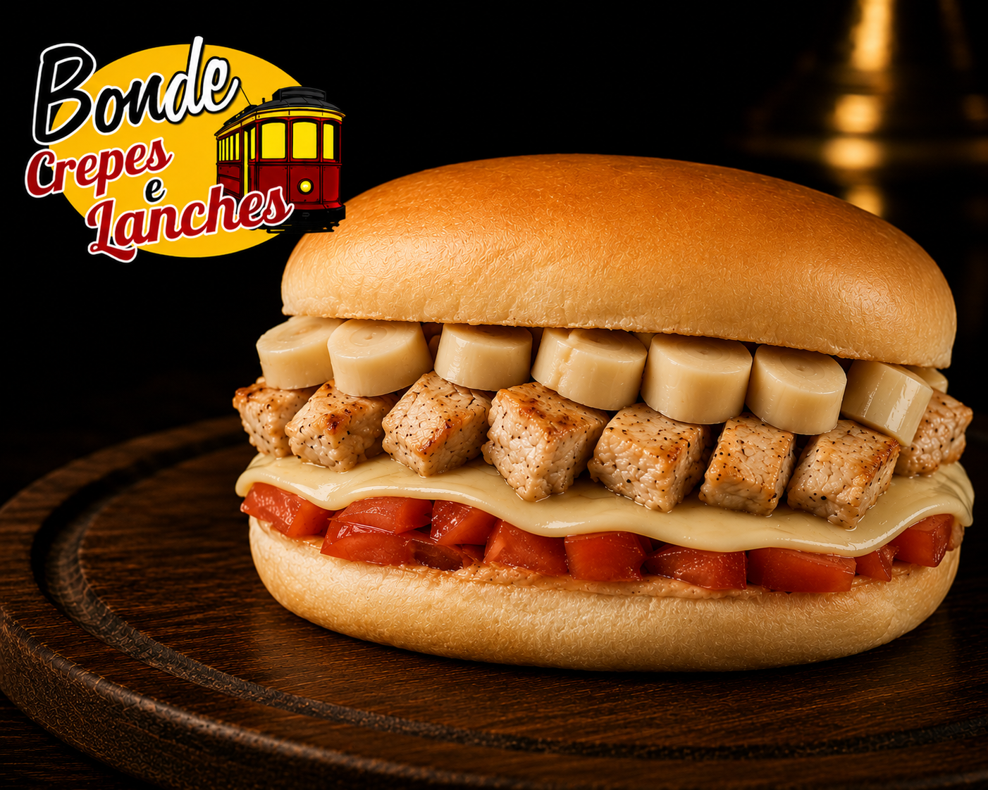 Bonde Frango Palmito - Bonde Crepes Lanches Pizzas e Esfihas